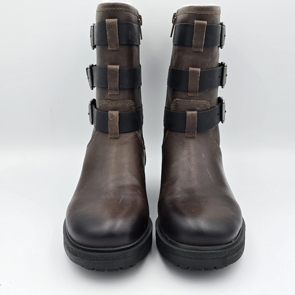 NEW Lucky Brand Cheviss Biker Boots, Dark Brown, Women's 5.5M - Picture 6 of 16